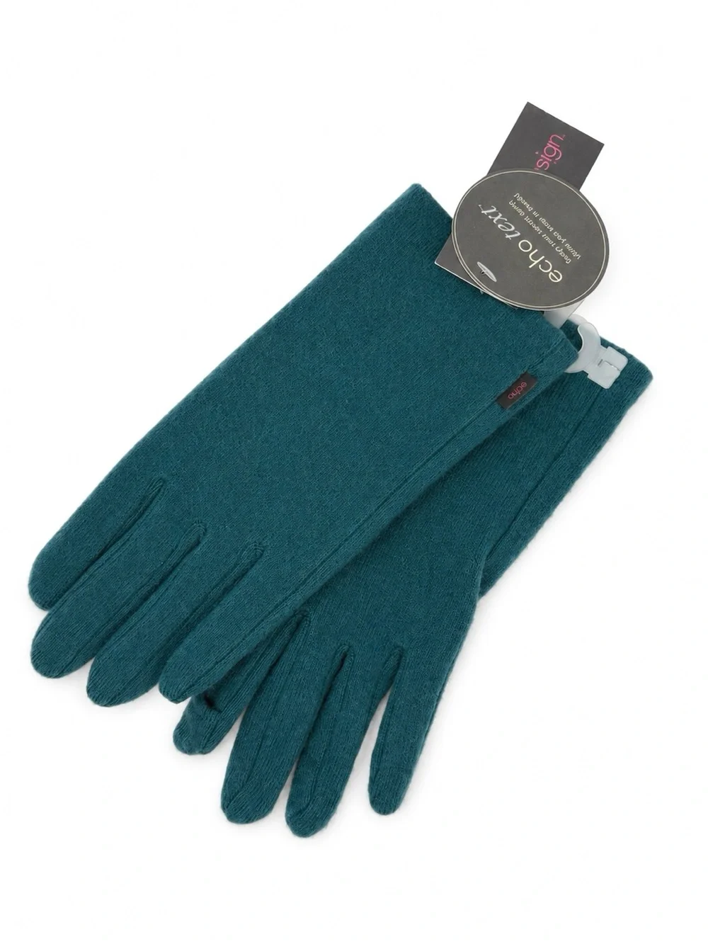 Echo Touchscreen Wool Gloves Teal Blue Size L New With Tags